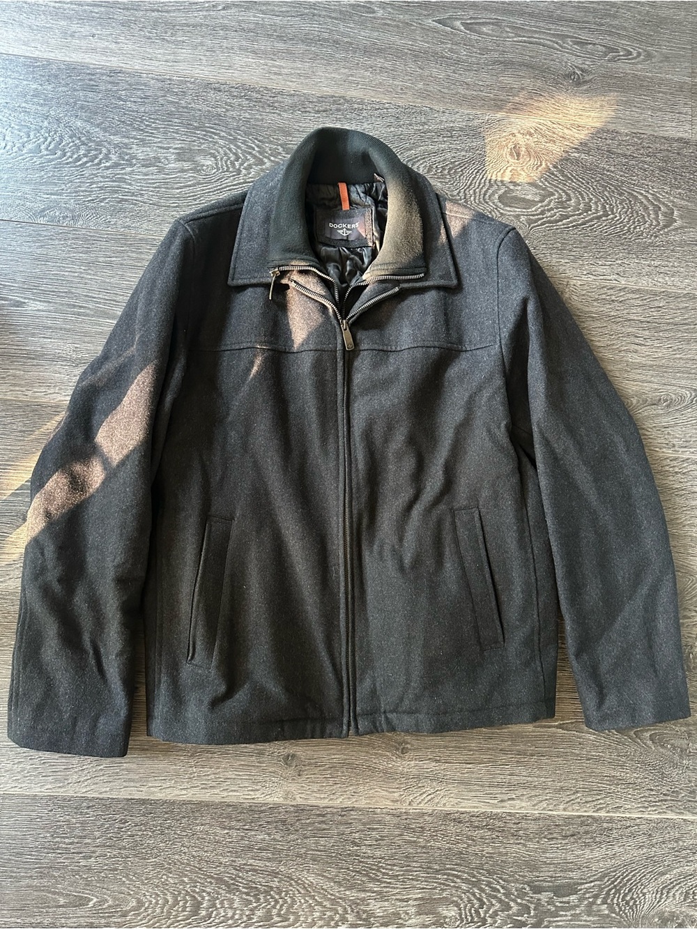 Dockers Men's Black Lightweight Zip Jacket